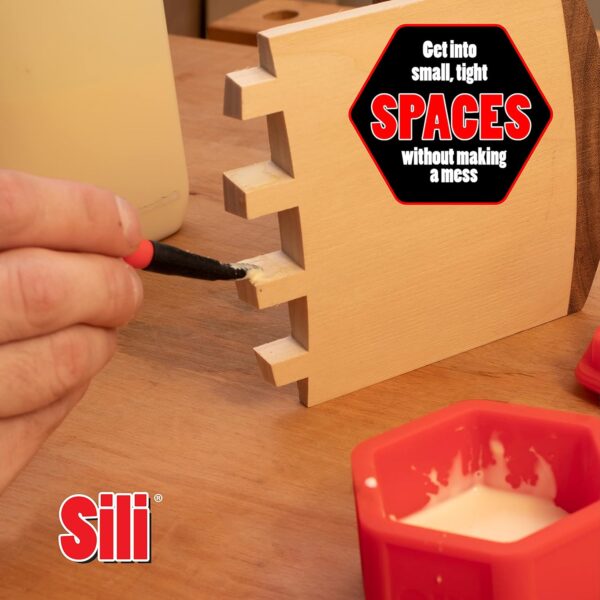 Sili Non-Stick Silicone Glue Brush Set | Woodworking, Arts, Crafts - Image 5