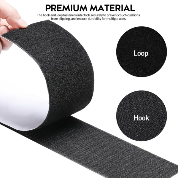 7ft Heavy Duty Hook and Loop Tape for Non-Slip Grip - Image 3