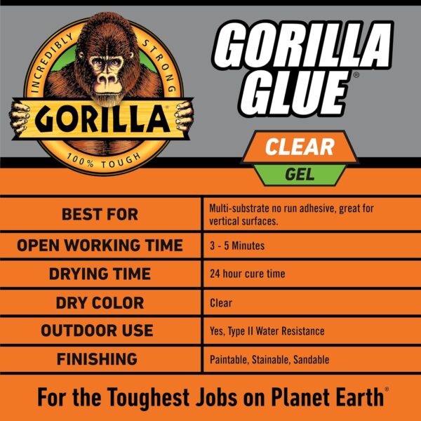 Gorilla Glue Clear Gel, 1.75fl.oz. Tube - Image 5