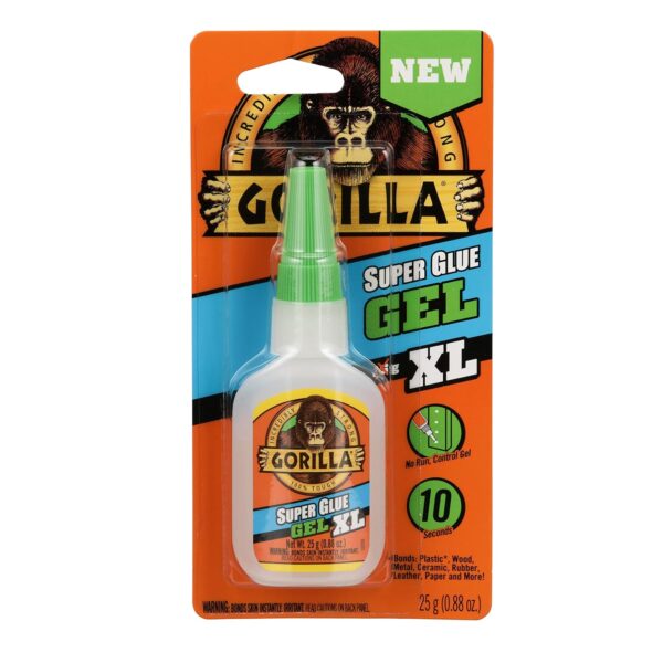 Gorilla Super Glue Gel XL, 25g, Clear