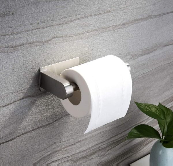 YIGII Self Adhesive Toilet Paper Holder - Stainless Steel Brushed - Image 4