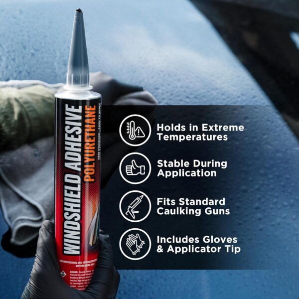 FORTIVO Windshield Adhesive Kit - Quick Cure, Weather Resistant - Image 3