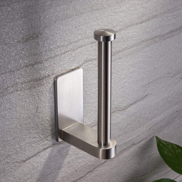 YIGII Self Adhesive Toilet Paper Holder - Stainless Steel Brushed - Image 2