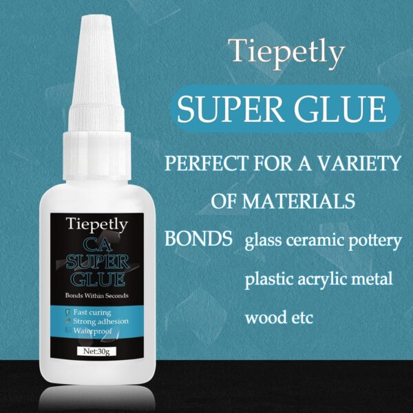 30g Super Glue: Clear, Strong Adhesive for Various Materials - Image 2