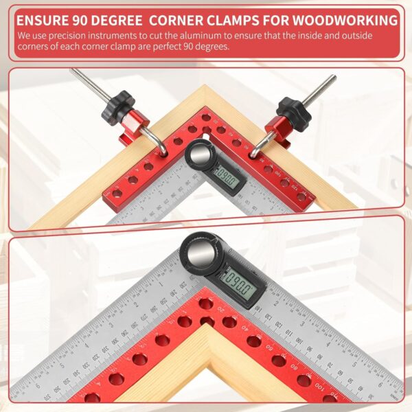 Woodworking Corner Clamps, 90 Degree Aluminum Alloy Clamp Tool - Image 2