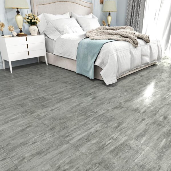 WESTICK Grey Peel and Stick Floor Tiles 5 PCS