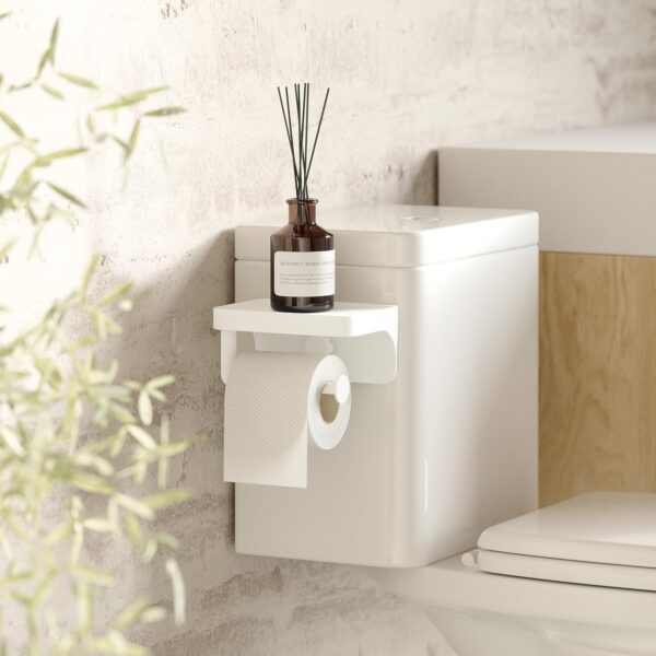 Umbra Flex Toilet Paper Holder & Shelf, White - Image 4