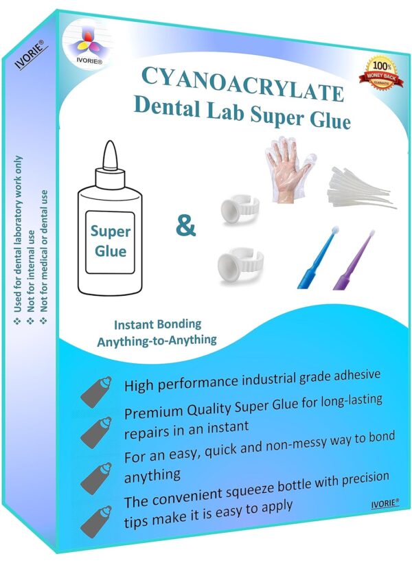 Dental Lab Super Glue Gel - Instant Bonding (2oz) - Image 2