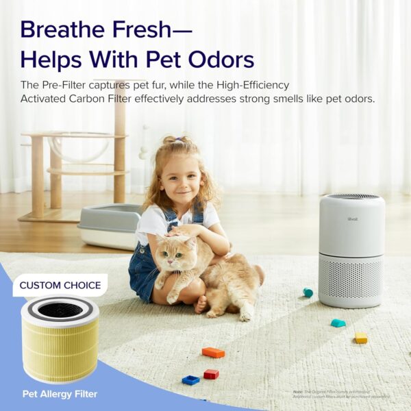 LEVOIT Air Purifier for Allergies Pets in Bedroom, 1095 ft², HEPA Filter, White - Image 3