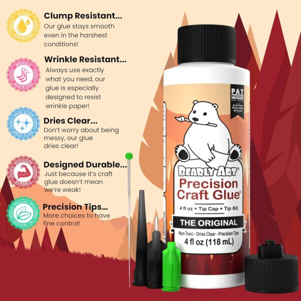 Bearly Art Precision Craft Glue - 4fl oz - USA Made - Image 4