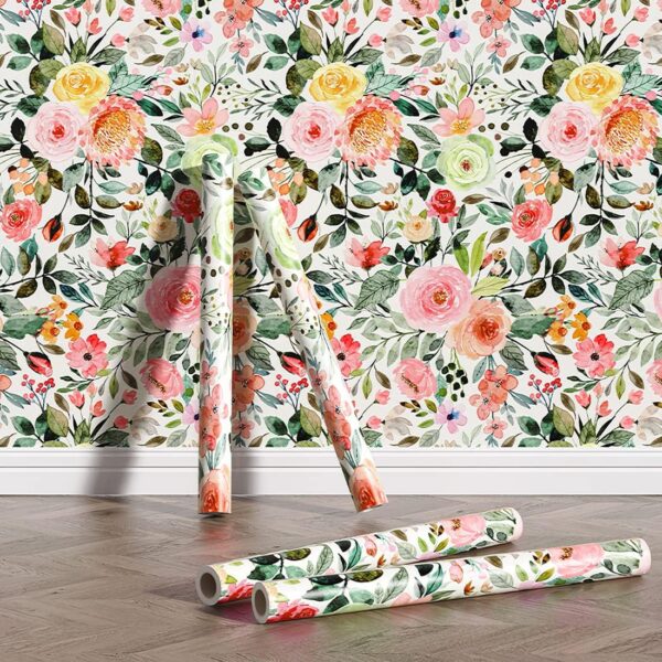 Rose Floral Contact Paper for Girls Bedroom Furniture 17.7X117" - Image 5