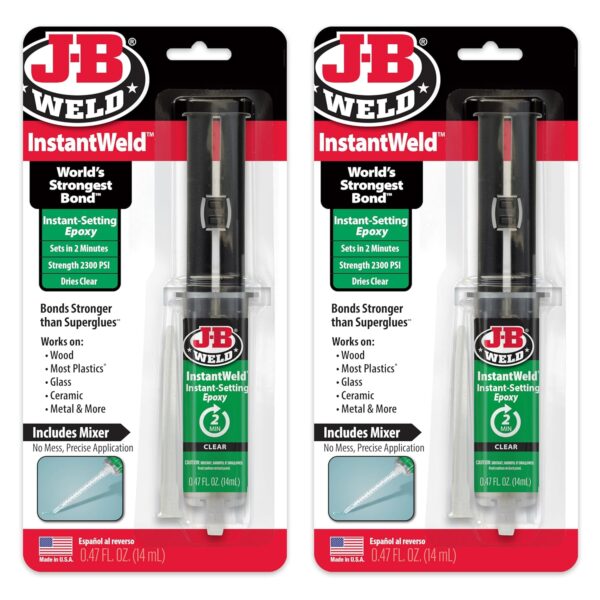 J-B Weld InstantWeld 2 Pack - Clear Epoxy Adhesive