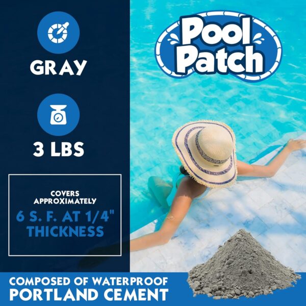 Pool Patch Gray Tile Adhesive Repair Kit - 3 lb - Image 4