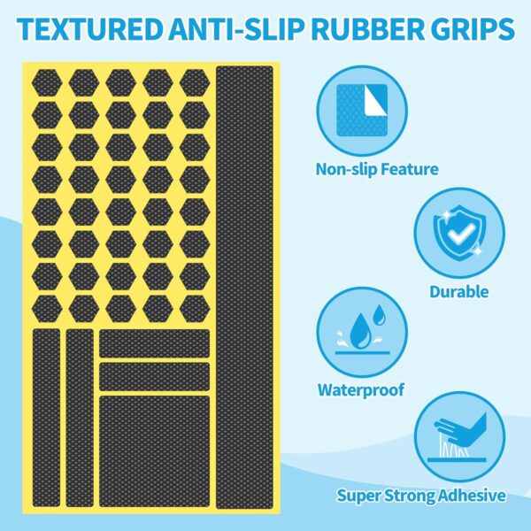 92 Piece Rubber Grip Tape Kit for Indoor & Outdoor Use - Image 4