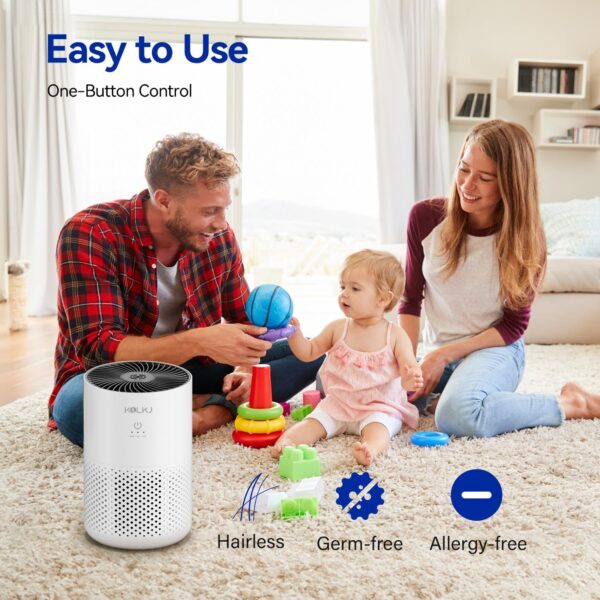 Quiet Portable Air Purifier for Allergies, Pollen, Smoke, Pets - Image 4