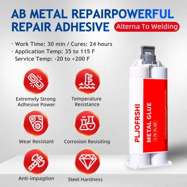 1.76oz 2 Part Epoxy Metal Glue, Strongest All-Purpose Repair (1Pcs) - Image 2