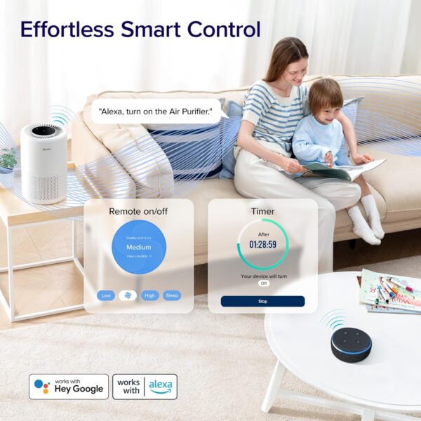 LEVOIT Smart WiFi Air Purifier, 916 Sq.Ft Coverage, 3-in-1 Filter - Image 5