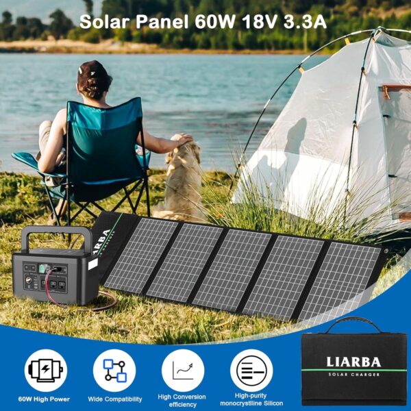 60W Portable Solar Panel Charger for Outdoor Activities - Image 7