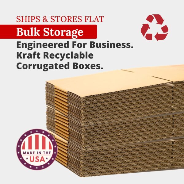 Partners Brand 14x12x6 Corrugated Cardboard Boxes, Pack of 25 - Image 3