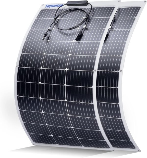 2PCS 100W 12V Flexible Solar Panels for Various Vehicles