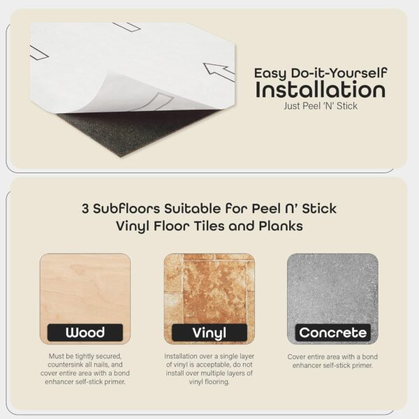 Sterling Vinyl Floor Tiles - Peel & Stick, DIY Flooring - Image 3