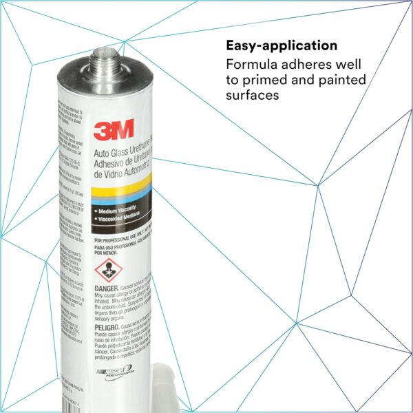 3M Auto Glass Urethane Adhesive, 08693, Medium Viscosity, Black - Image 3