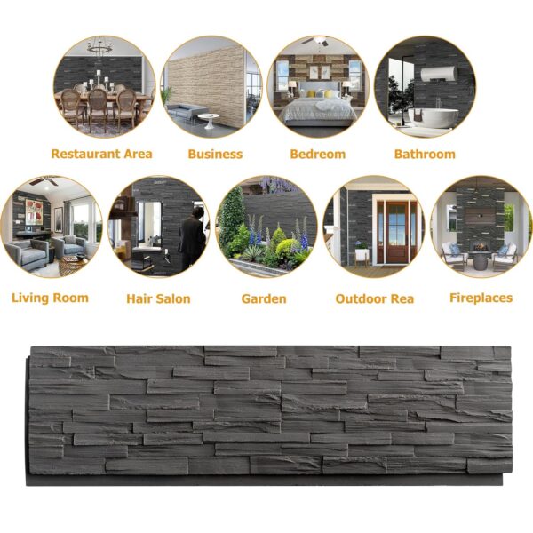 ROOMTEC Faux Stone Wall Panels for Interior/Exterior Decor, DIY Projects - Image 7