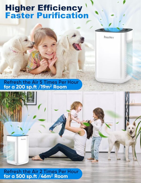 Priestley Smart WiFi Air Purifier for Bedroom/Home/Dorm up to 1100Ft² - Image 2