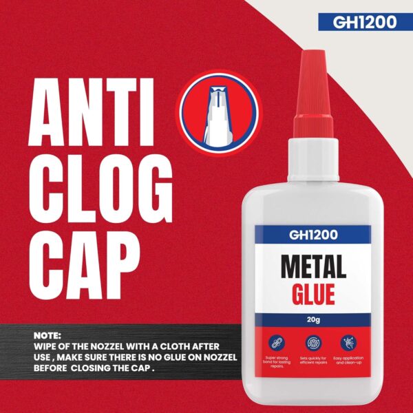 GH1200 Metal Glue: Crystal Clear, Heat & Cold Proof - Image 3