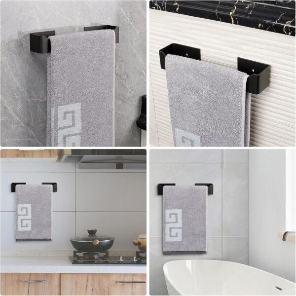 Matte Black Towel Holder for Bathroom/Kitchen, 9 Inch - Image 7