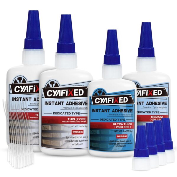 CA Glue Set for Woodworking - 2 oz Each