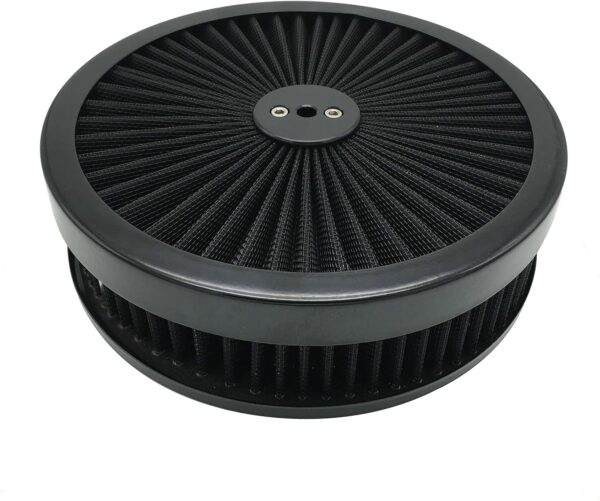 9''X2'' Black Washable Air Filter Kit for 4 Barrel Carburetor V8 Chevy Ford