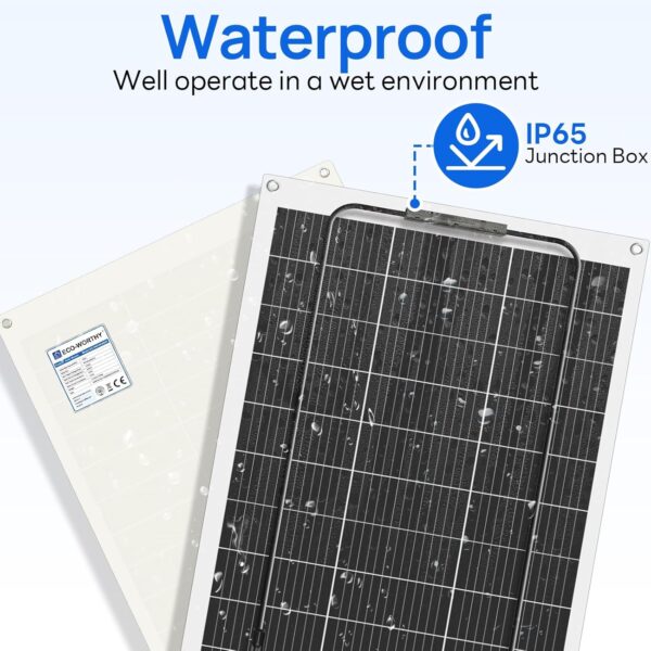 130W 12V Monocrystalline Flexible Solar Panel for Off-Grid, RV, Boats - Image 8