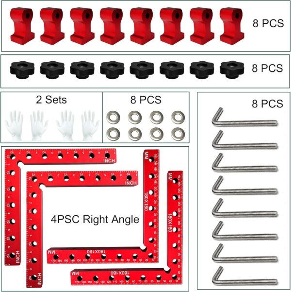 4Pack 7.1 inch 90 Degree Woodworking Angle Clamp - Image 6