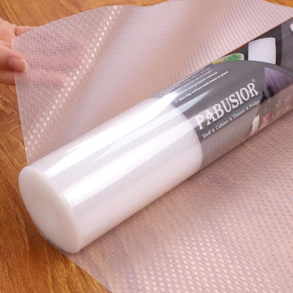 Clear Waterproof Shelf Liners, 17.7 x 96 inch, Non-Adhesive