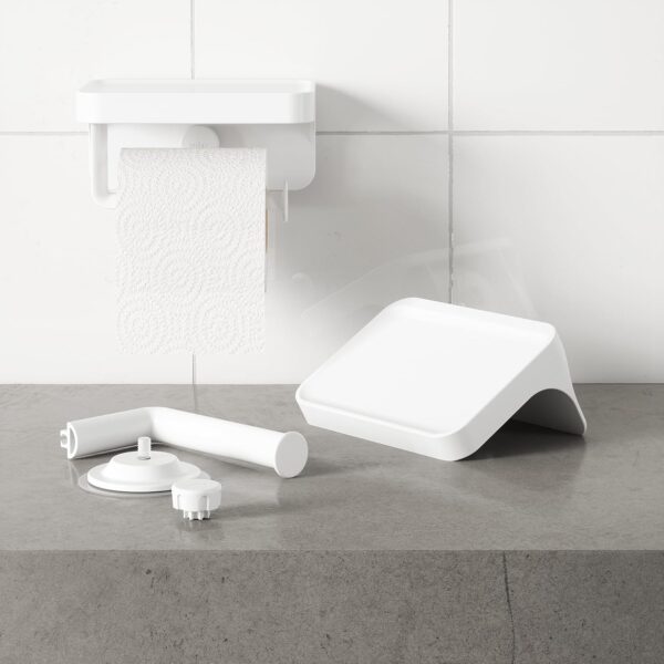 Umbra Flex Toilet Paper Holder & Shelf, White - Image 5