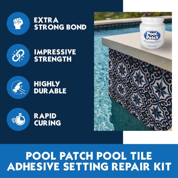 Pool Patch Gray Tile Adhesive Repair Kit - 3 lb - Image 2