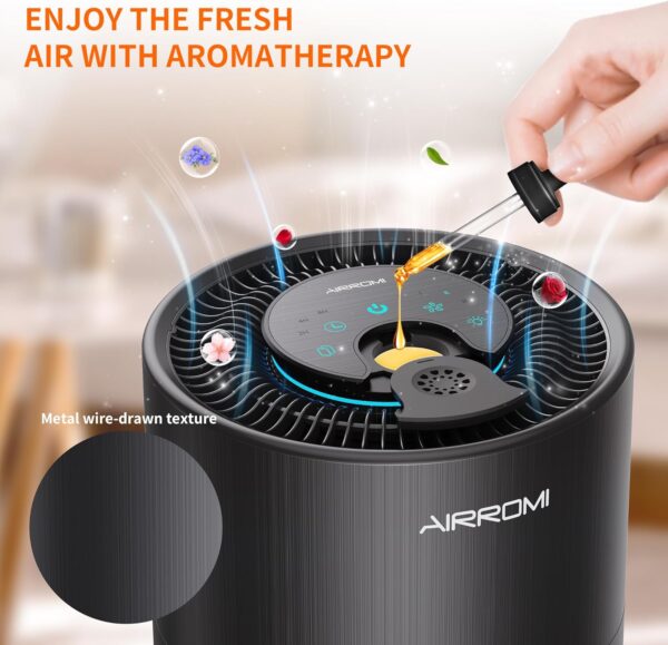 AIRROMI Pet Air Purifier for Bedroom, HEPA Filter, 990 Ft² - Image 4