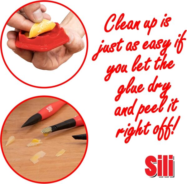 Sili Non-Stick Silicone Glue Brush Set | Woodworking, Arts, Crafts - Image 7