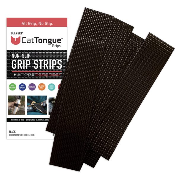 CatTongue Grip Tape Strips: Heavy Duty Non-Slip (Black)