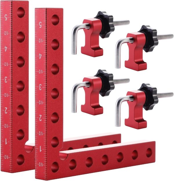 Woodworking Corner Clamps 5.5'' x 5.5'', 2PCS Aluminium Squares