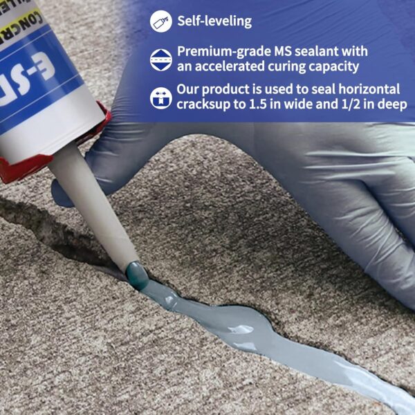 E-SDS Concrete Crack Filler - Waterproof, Self-Leveling, Flexible Patch - Image 2