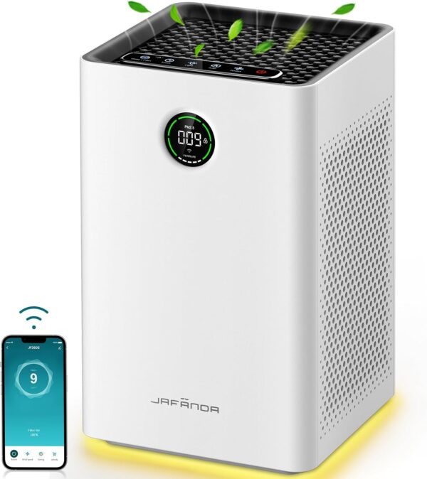 Jafända Smart WiFi Air Purifier, True HEPA, 1190 Ft², Quiet