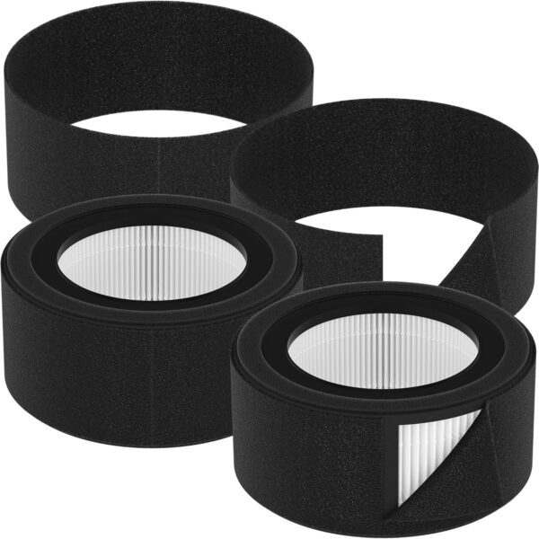 2 Packs Z-1000 True HEPA Filters with Carbon Pre-Filters