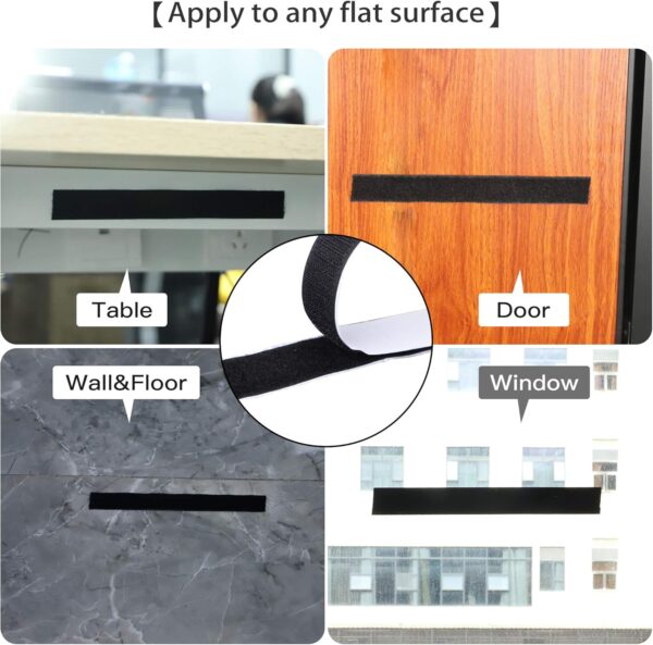 16ft White Hook and Loop Adhesive Tape Fastener - Image 4