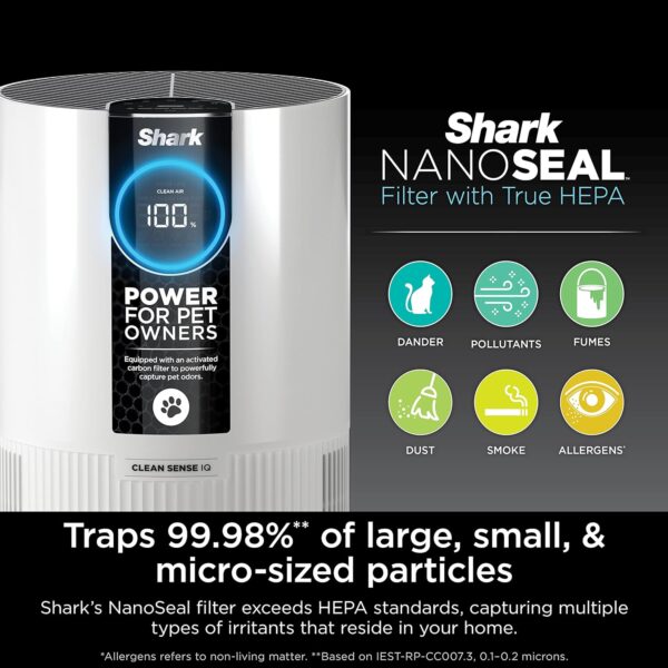 Shark Pet Air Purifier: HEPA Filter, 500 Sq Ft, Odor Eliminator - Image 5