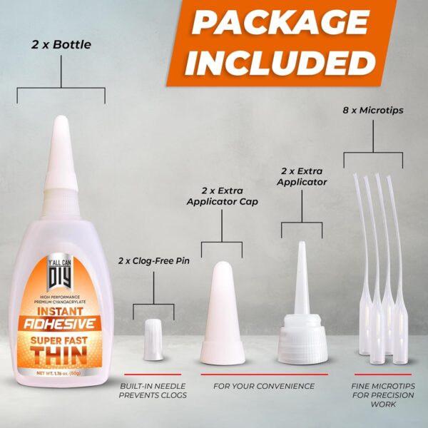 2 Pk CA Glue for Woodworking - Fast Drying - Image 9