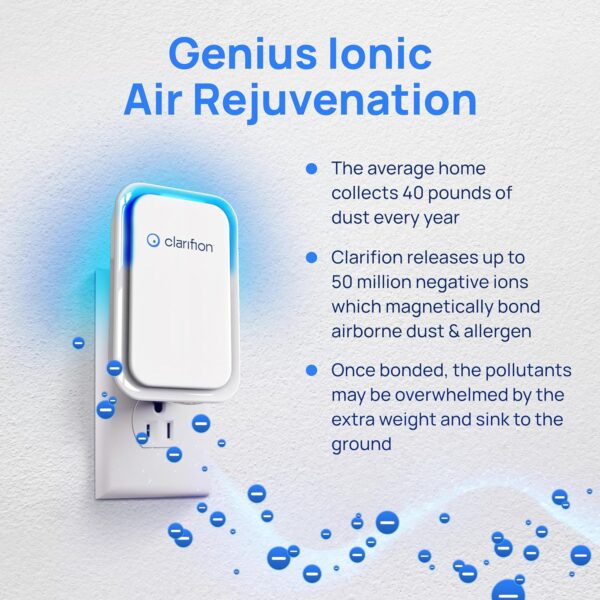 Clarifion - Portable Air Ionizer for Home, Quiet Odor Eliminator - Image 5