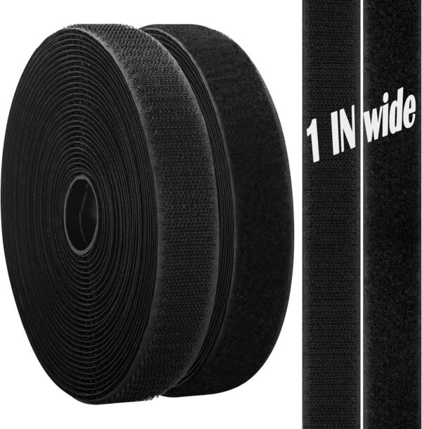 Heavy Duty Hook & Loop Tape Roll [1" x 17.4 ft]