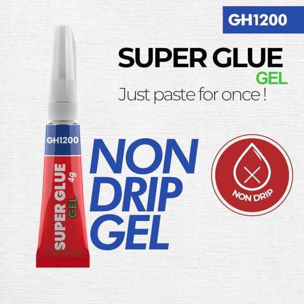 5-Pack Super Glue Gel with Anti Clog Cap - Strong Adhesive for DIY Crafts - Image 6